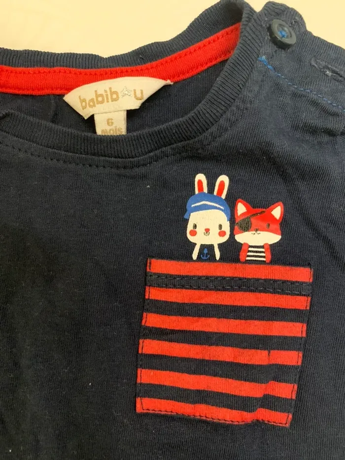 Lot 4 T-shirts été garçon - 6m - photo numéro 11