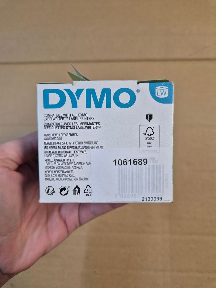 DYMO rouleau 200 étiquettes badges adhésifs rouges - photo numéro 4