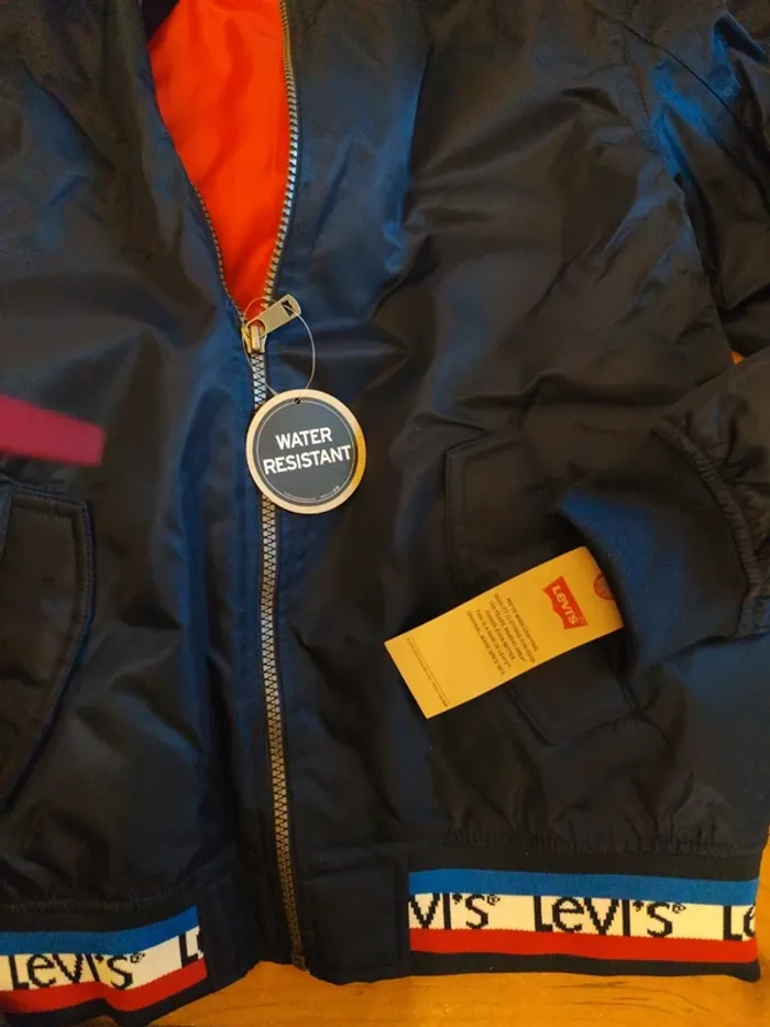 Veste bombers matelassée Levi's 12/13 ans 158 cm bleu marine - photo numéro 3