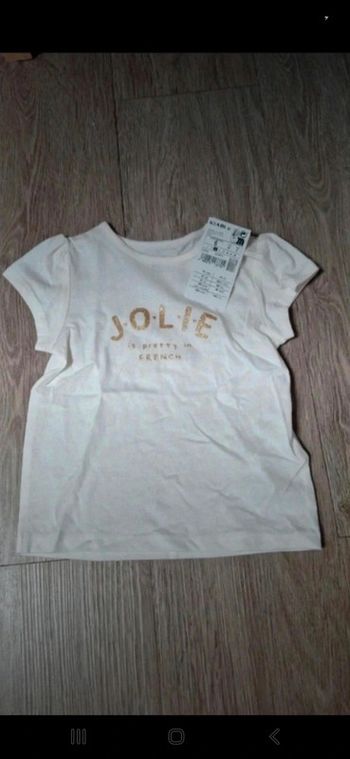 T-shirt manches courtes Kiabi 6mois 67cm NEUF 👻