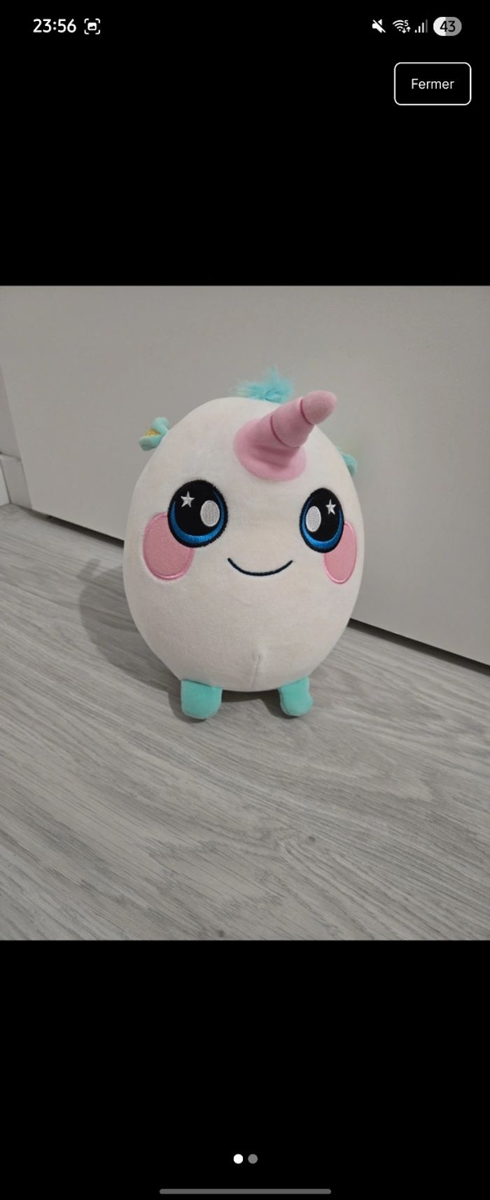 Peluche squeezamals ula la licorne