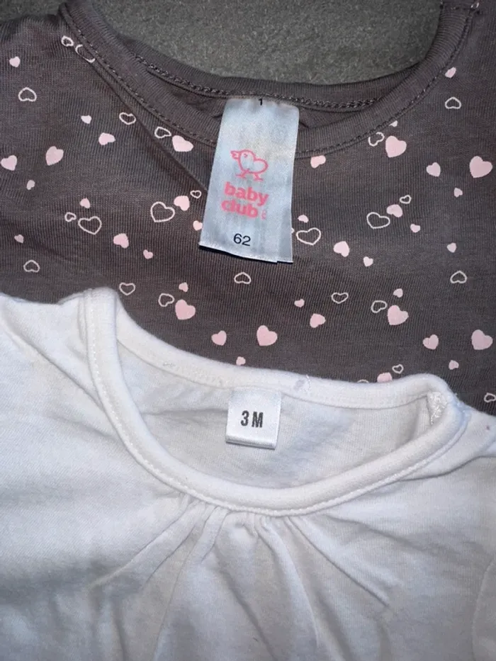 T-shirt fille 3 mois - photo numéro 2