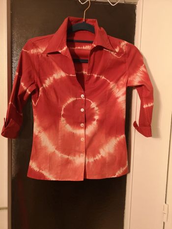 Chemise tie dye rose