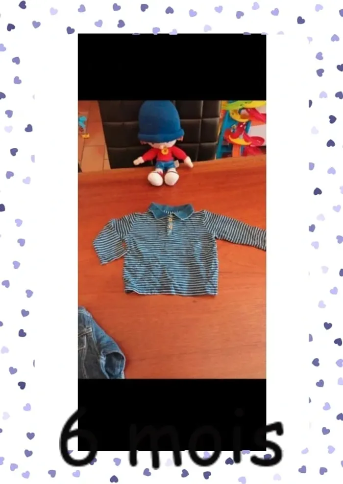 Lot de tee shirt manches longues 9 mois - photo numéro 2