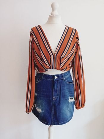 Jupe en jean déchirée Stradivarius Taille 38