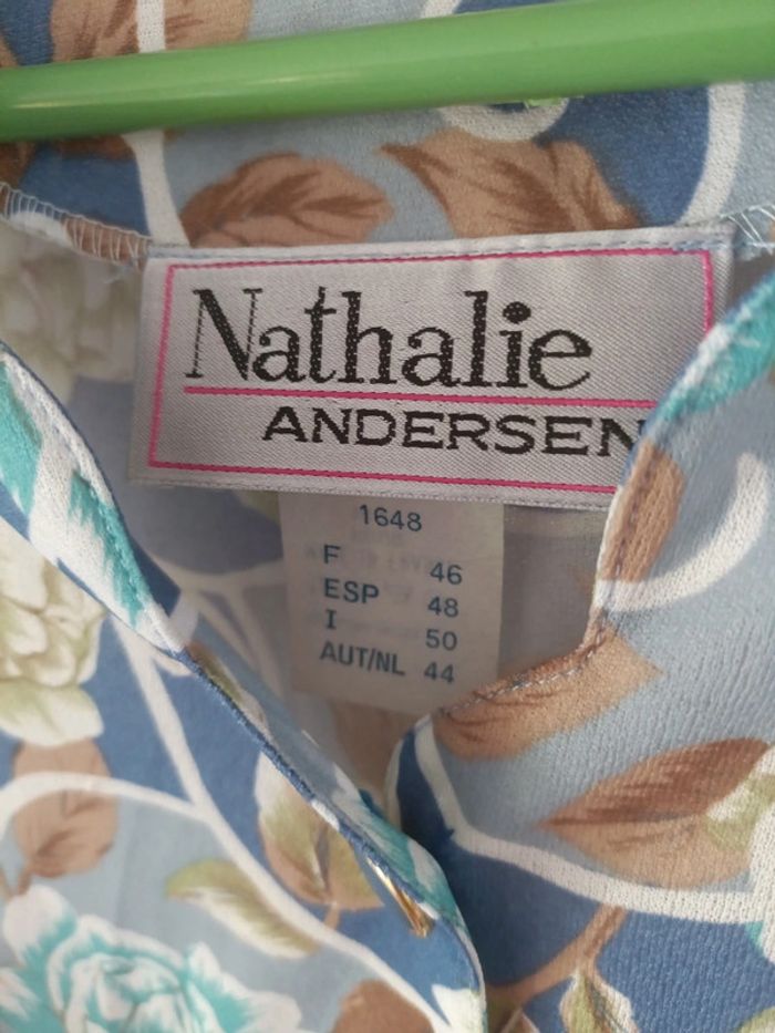 Robe bleue fleurie Nathalie Andersen - photo numéro 2