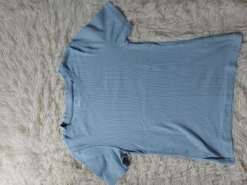 Tee Shirt côtelé bleu