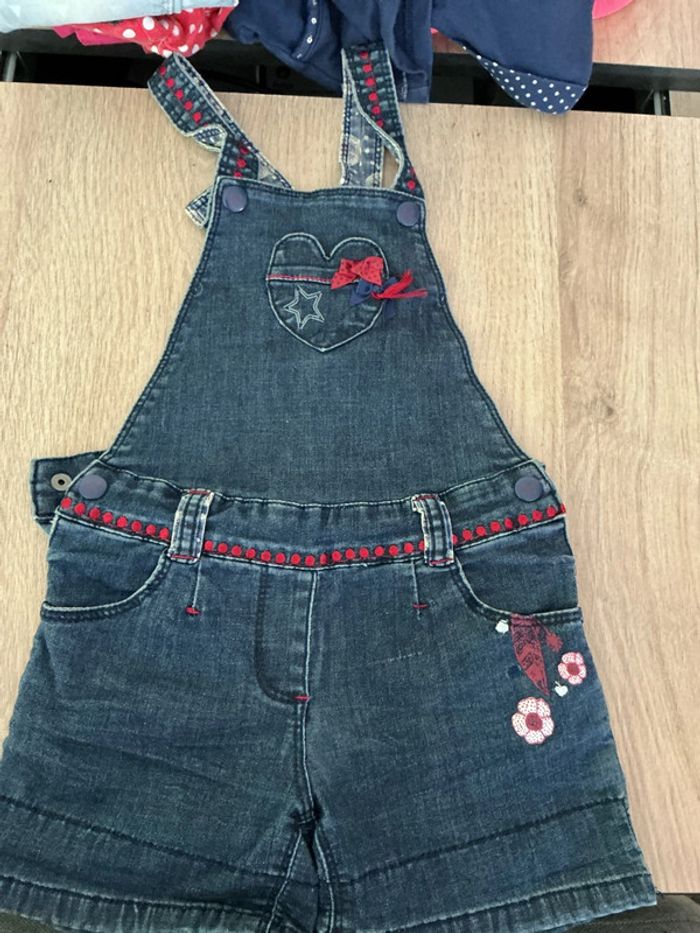 Salopette short jeans