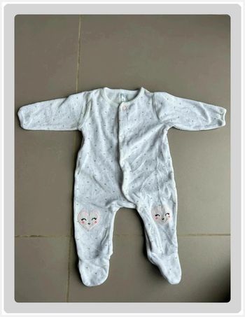 Pyjama velours 0-1 mois, tex