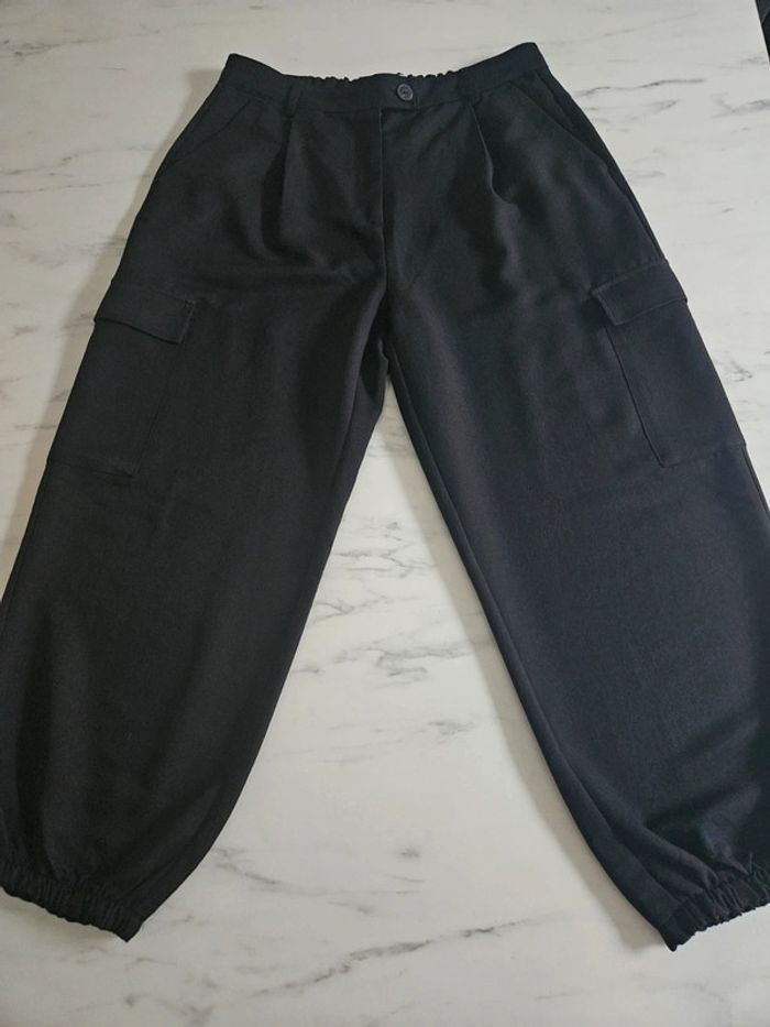 Bershka pantalon noir cargo taille XL
