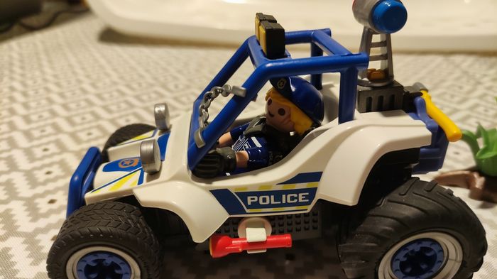 Policier avec voiturette et voleur à moto PLAYMOBIL complet sans boîte - photo numéro 5