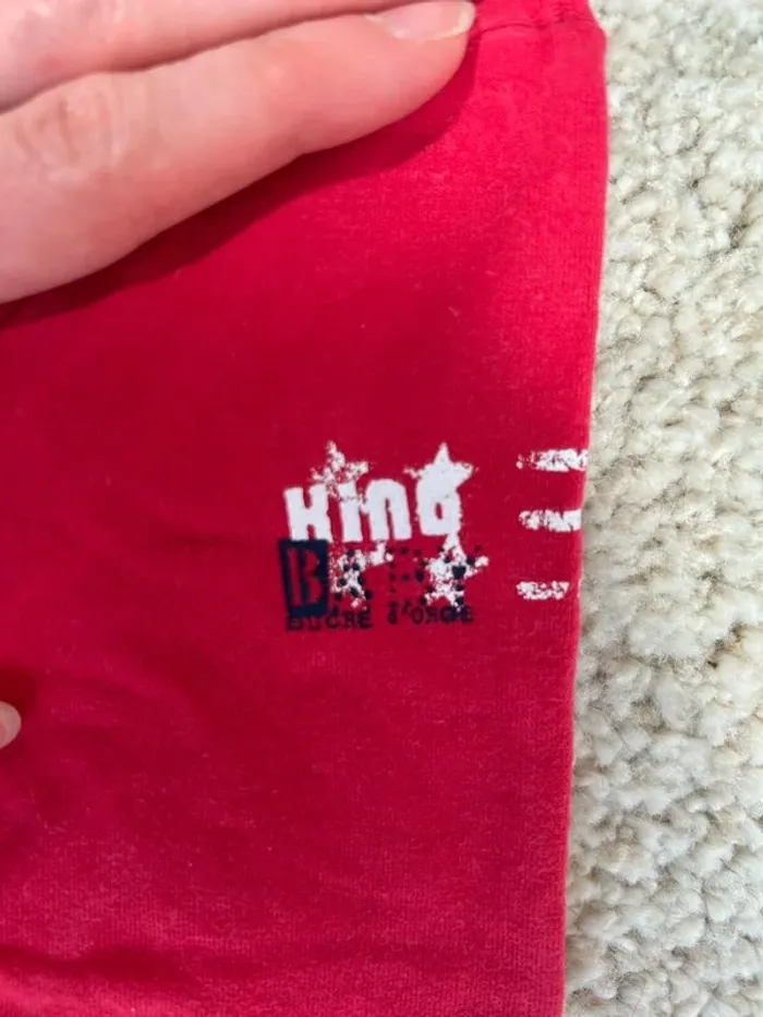 Demi-saison - Haut rouge à manches longues mixte - 12mois - photo numéro 3