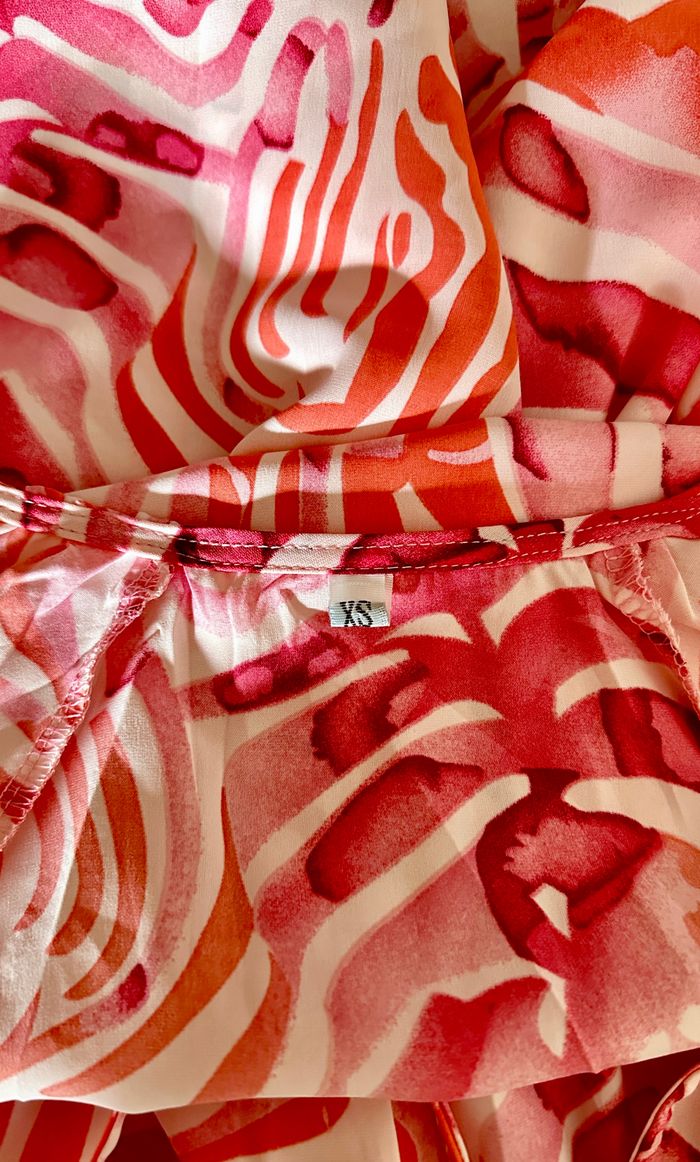 🤍 Robe mi longue blanc & rose love & limonade taille xs 🤍 - photo numéro 5