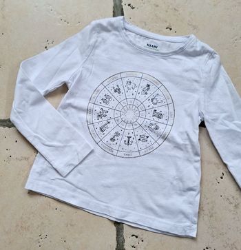 T-shirt blanc Kiabi astrologie - 3 ans