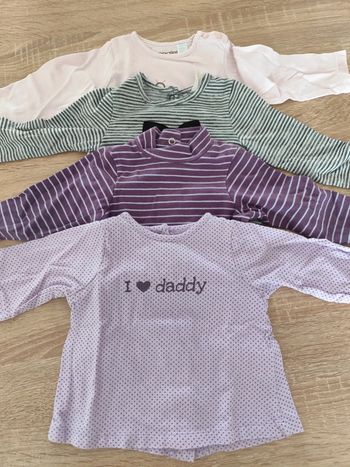 Lot de 4 t-shirt manches longues