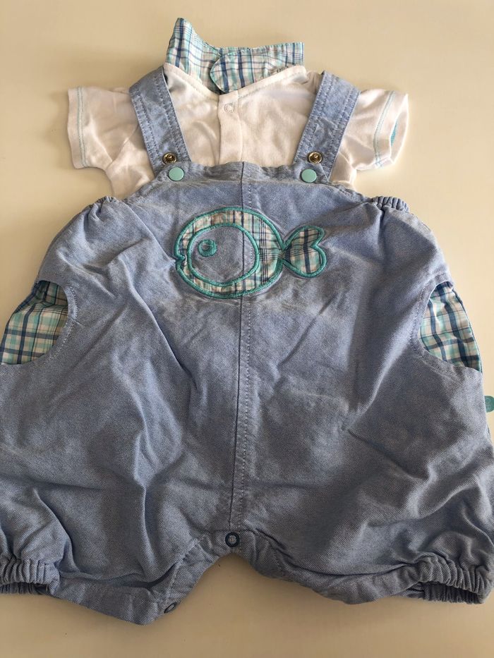 Ensemble salopette bébé 6M