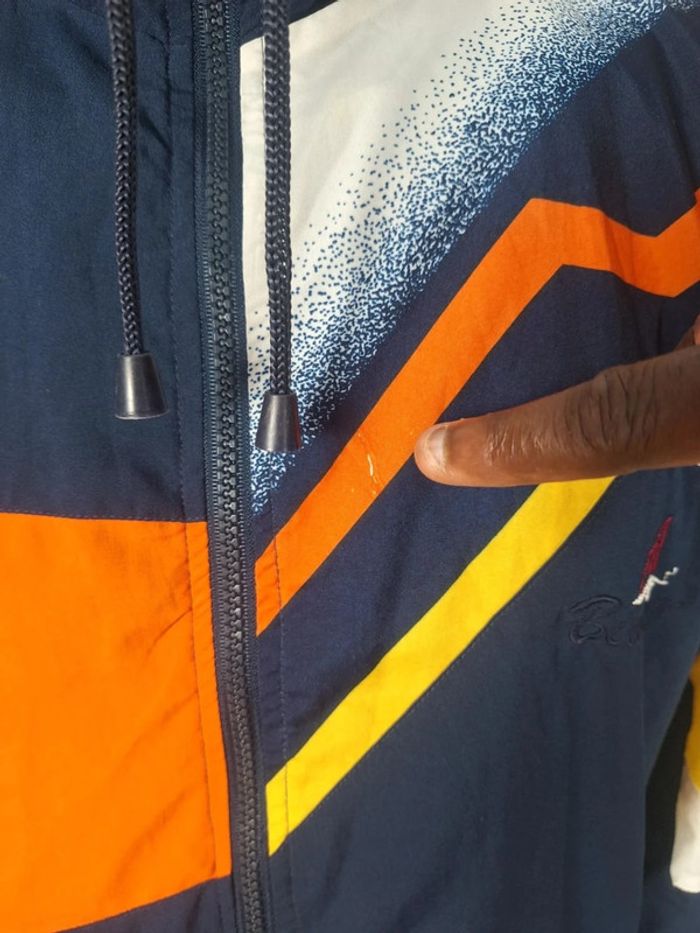 Veste coupe-vent vintage Biwang – années 90 – multicolore – brodé (605) - photo numéro 12