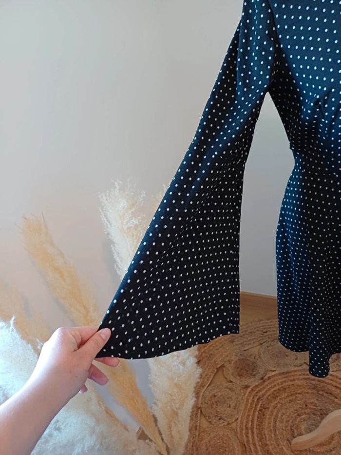Robe noire légère à motifs Unique 21 taille S 36 - photo numéro 3