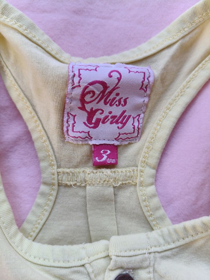 Combi short débardeur été fille Miss Girly vert clair 98 cm - photo numéro 3