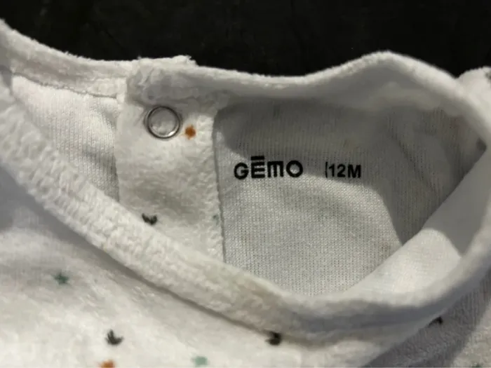 Pyjama chaud Gémo 12 mois - pois - photo numéro 2