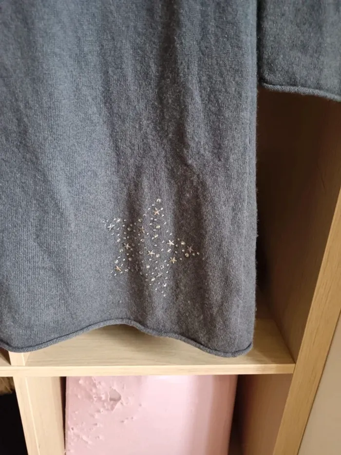Robe en cachemire grise taille S - photo numéro 4