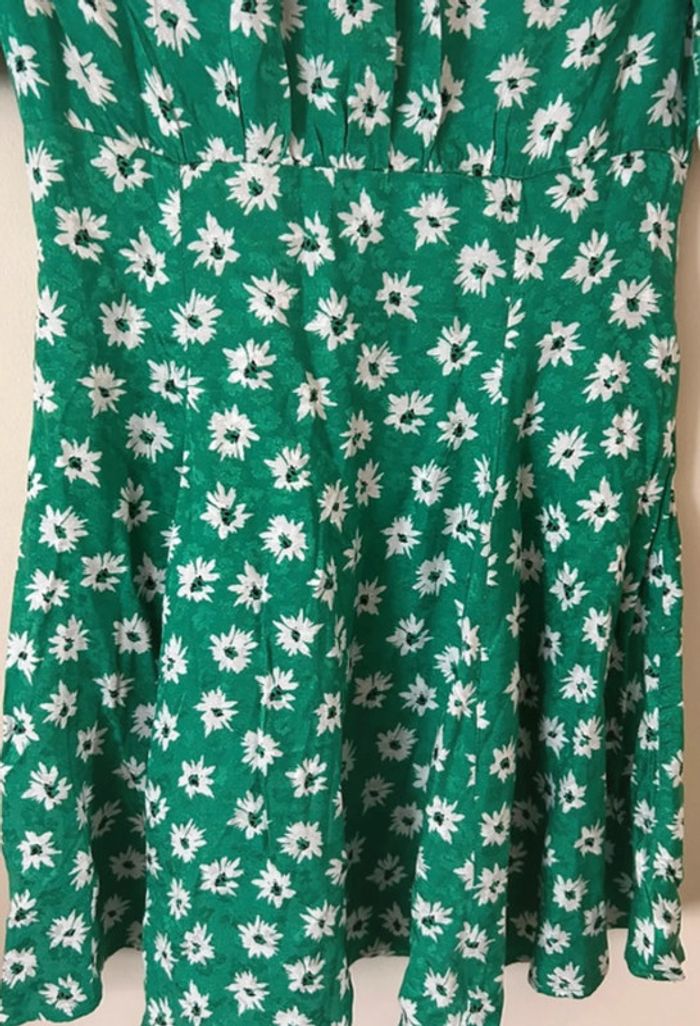 Robe fleurie, verte et blanche, Topshop - photo numéro 10