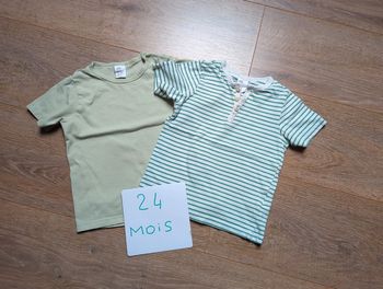 Lot 2 t-shirt manches courtes 24 mois