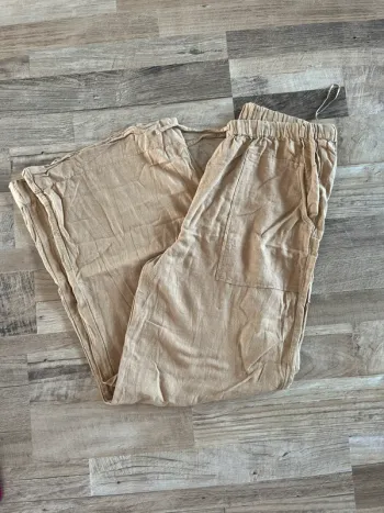 Pantalon beige t38 Kiabi - coupe large