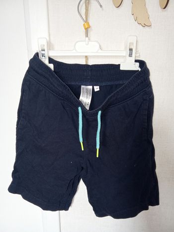 Short en coton marine 8 ans garçon mi saison été 