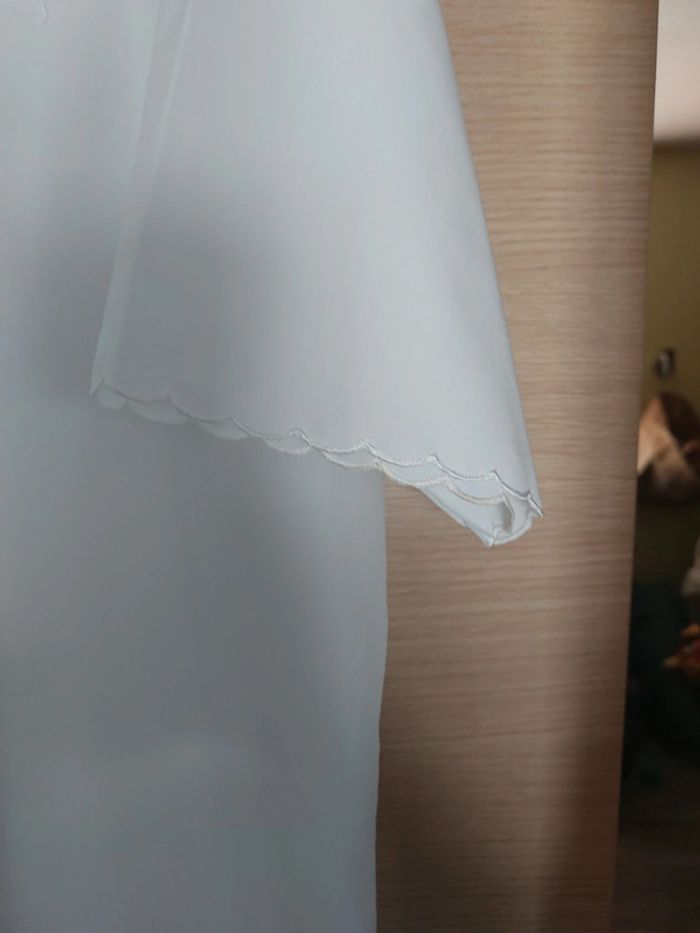 Chemisier blanc avec broderies vintage - photo numéro 3