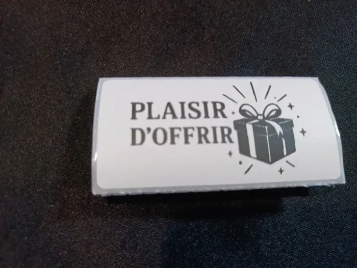 Élégant lot de 50 autocollants “Plaisir d’offrir”, idéal pour apporter une touche raffinée à vos emb - photo numéro 3