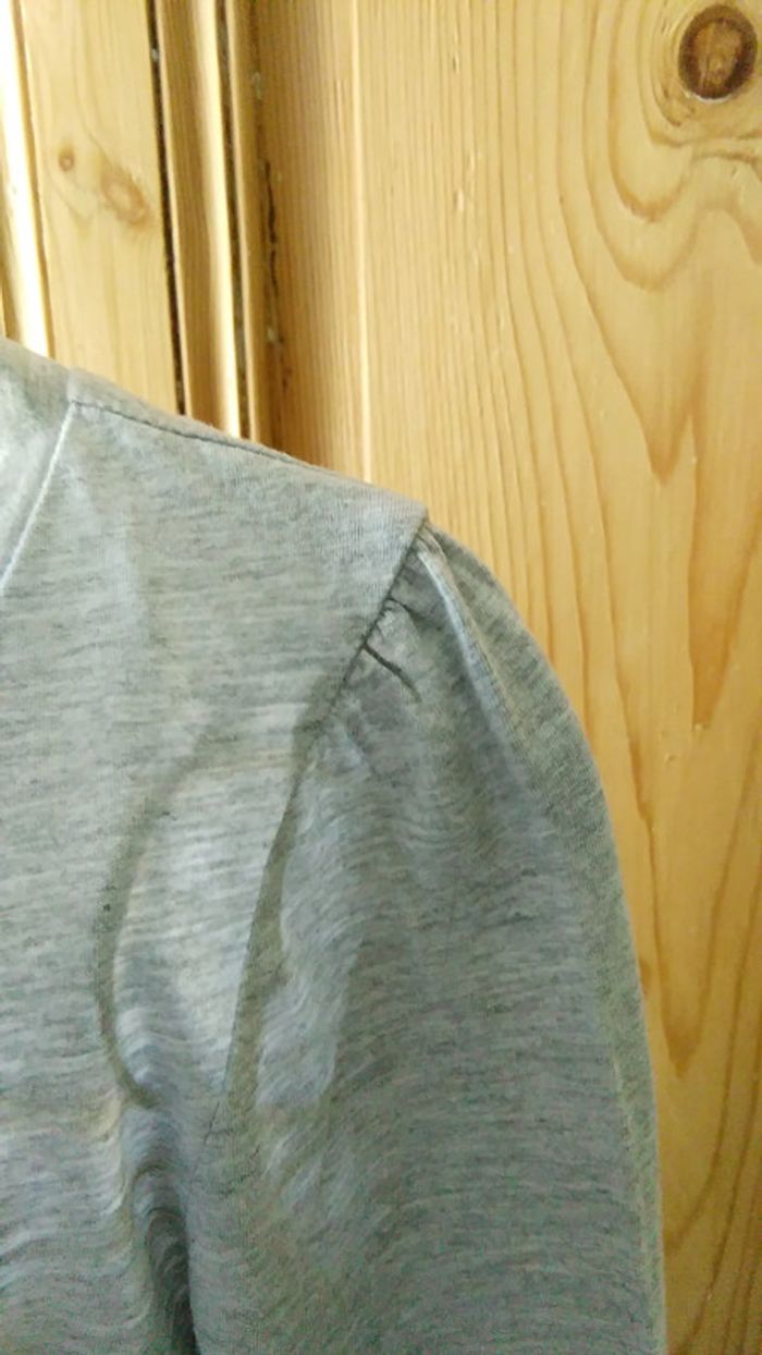 T-shirt gris chiné manches longues - photo numéro 4