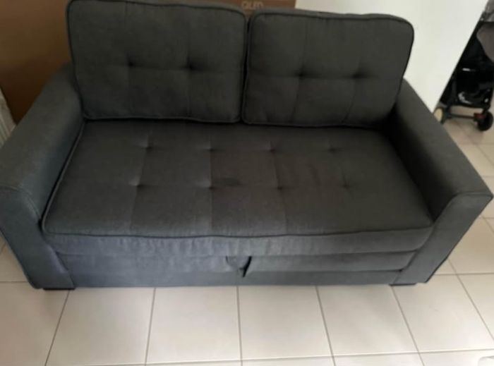 Canapé convertible gris