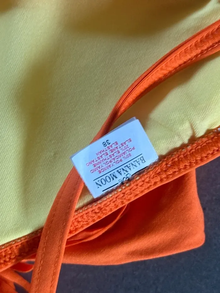 Maillot de bain banana moon 1 pièce orange taille 38 neuf étiquette - photo numéro 5