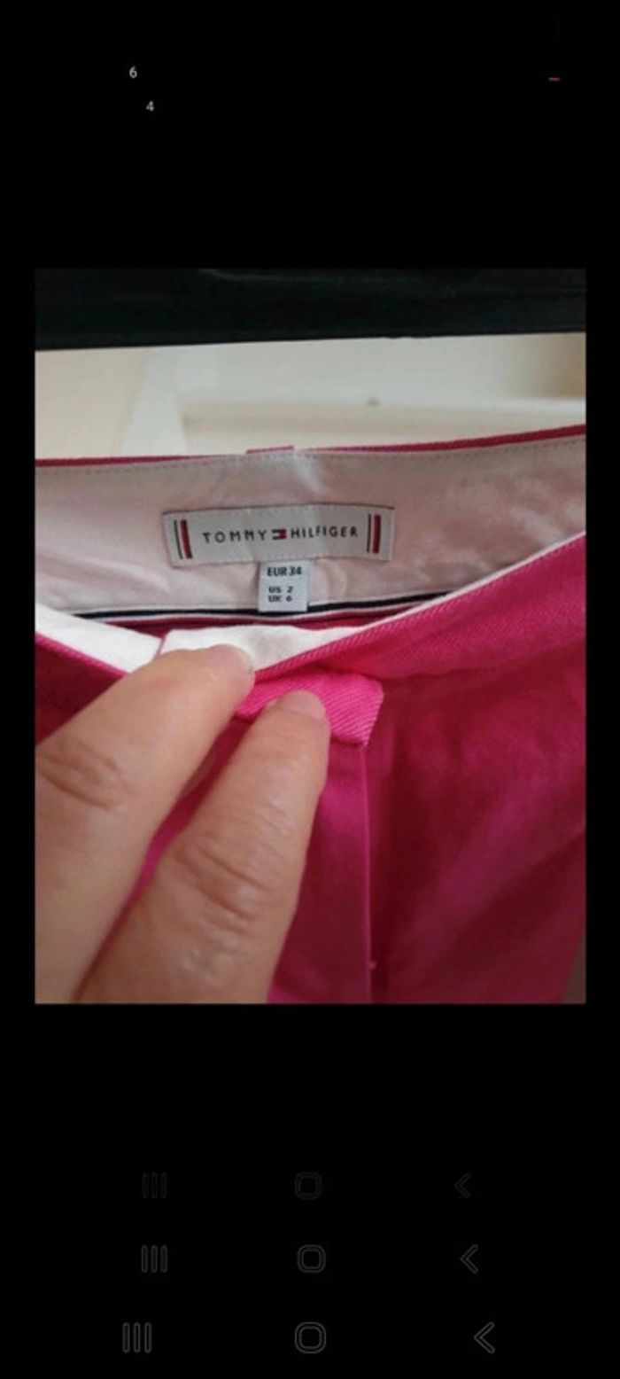 Short neuf lin/ coton Tommy Hilfiger T34 - photo numéro 3