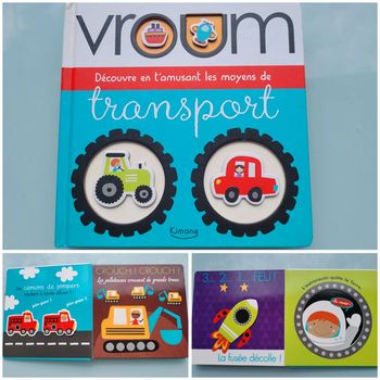 Livre animé en relief Vroum 🚜 Découvre en t'amusant les moyens de transport 🚗 72