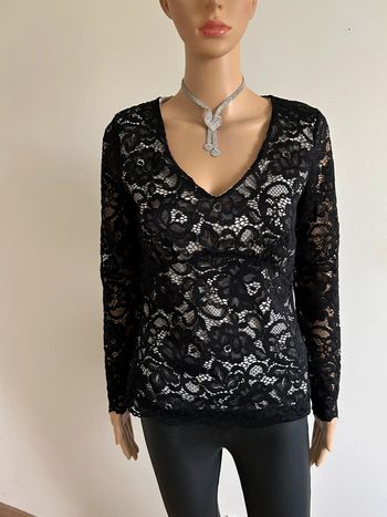 Haut noir et beige en dentelle Morgan taille S jamais porté