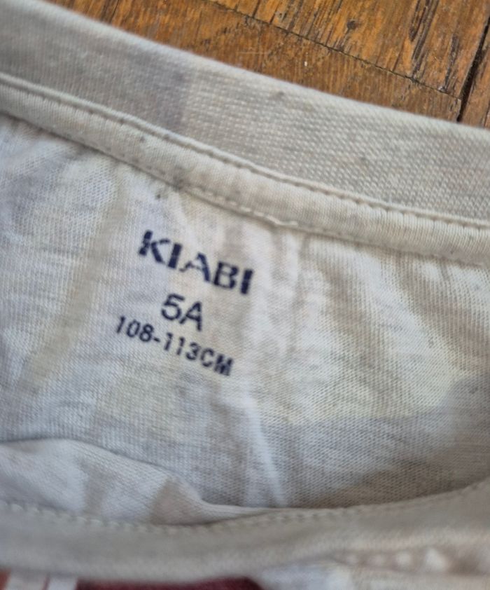 T-shirt manche courte garcon gris clair imprime kiabi taille 5 ans - photo numéro 2