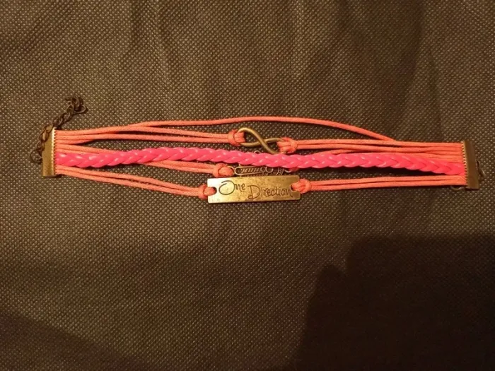 Bracelet rouge One Direction, Infinity, Main de Fatima - photo numéro 2