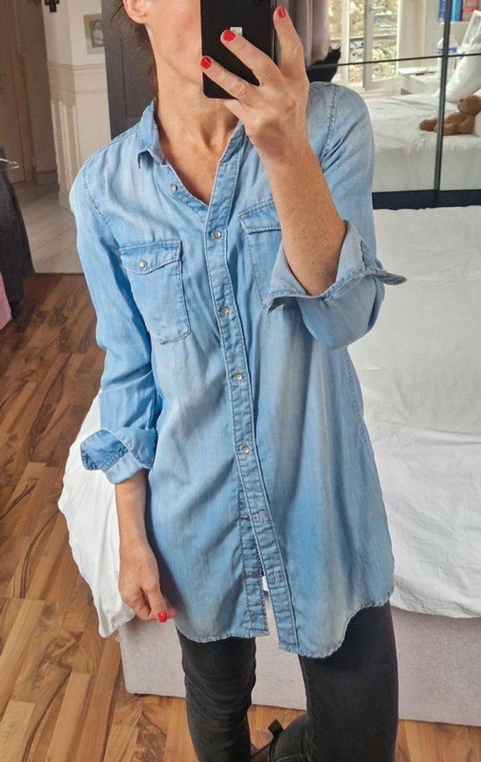 Chemise Jean H&M T.34 - photo numéro 2
