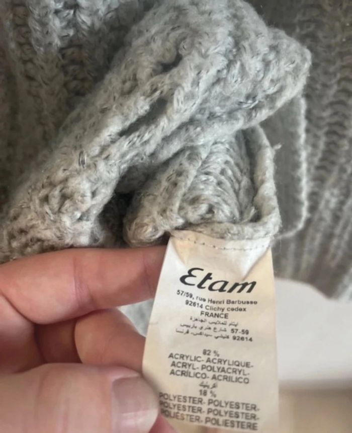 Pull gris - Etam - photo numéro 10