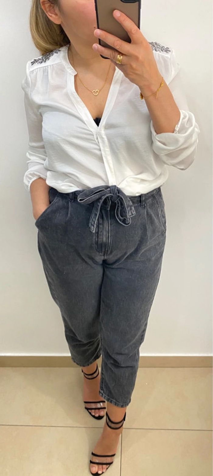 Blouse satinée blanche formul@ joven taille 38 - photo numéro 2