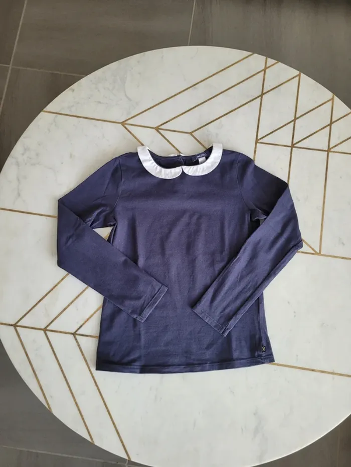 Tee-shirt marine Okaïdi 8 ans - photo numéro 3