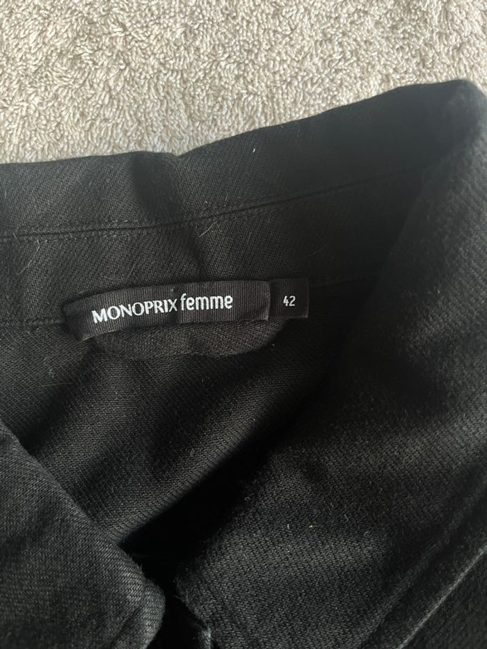 Veste en jean noire Monoprix Femme – Taille 42 – Style classique revisité - photo numéro 4
