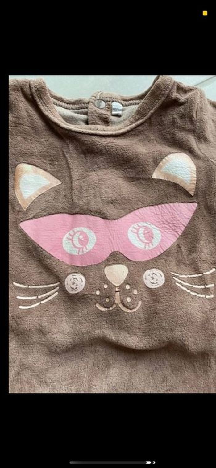 Pyjama velours Chat fille 18 mois - photo numéro 7