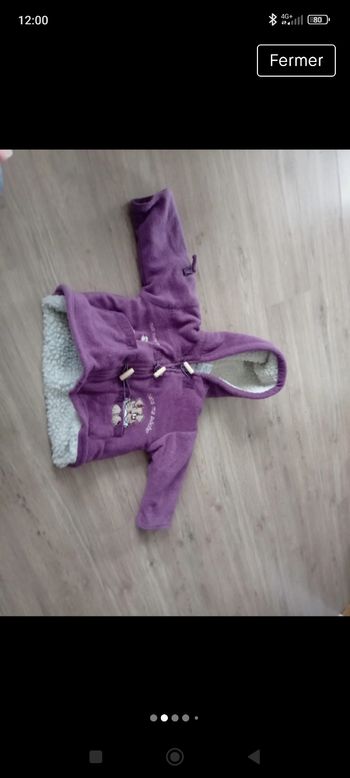 Veste polaire fille 6 mois