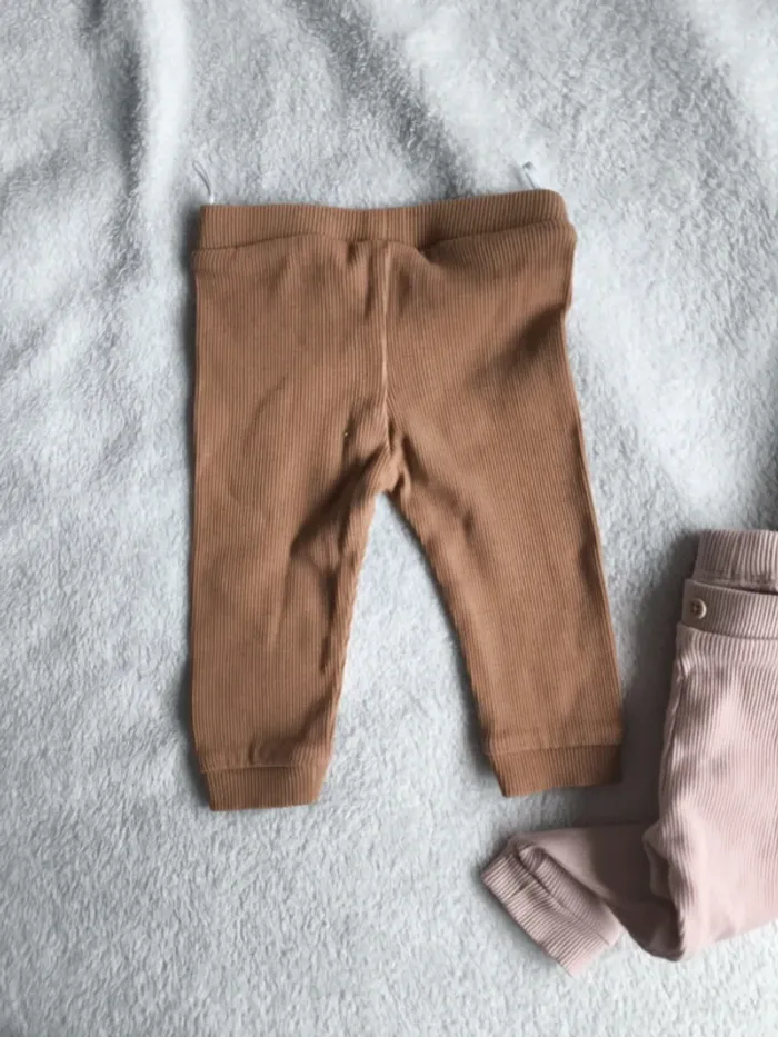 Lot legging côtelé | 2-3 mois 62 cm - photo numéro 4