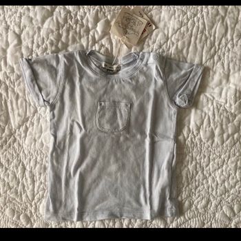 T-shirt bleu clair Du pareil au même taille 6 mois Neuf