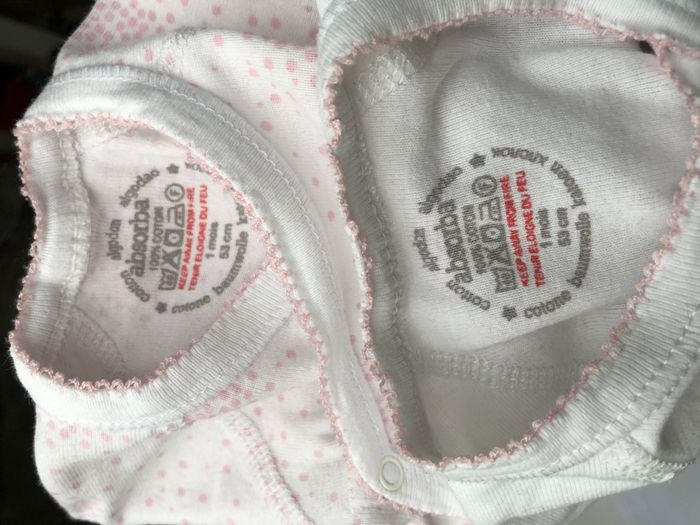 Lot de 2 bodies Absorba 1 mois - photo numéro 3