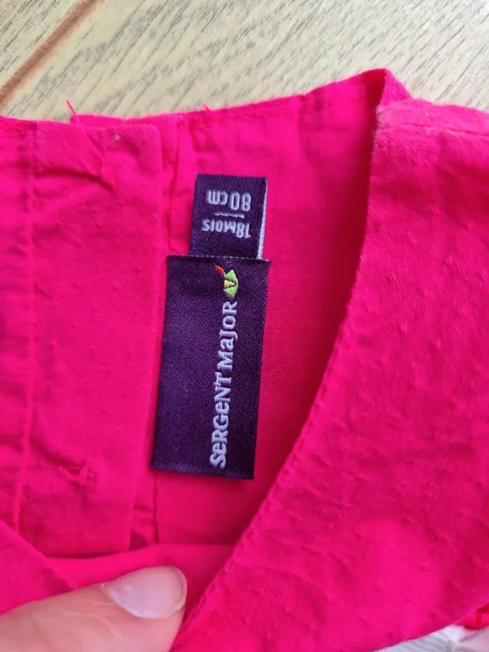 Chemise rose fushia MC sergent major - photo numéro 2
